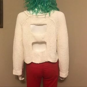 Free People Sweater with Cutouts